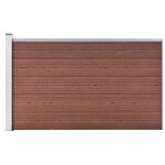 Cl�ture de jardin - vidaxl - wpc - 175x105 cm - marron
