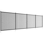 Clture de piscine amovible - duoku - 4 x 12 pi - noir - pvc teslin - alliage daluminium