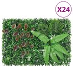 Clture  plantes artificielles 24 pcs vert 40x60 cm