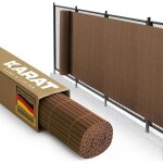 Canisse double face pvc avec attaches de fixation marron 150 x 500 cm
