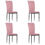 Cloud lot de 4 chaises à manger - chaises cuisine / salon rose velours chynew6782680 Cloud lot de 4 chaises à manger - chaises cuisine / salon rose velours chynew6782680