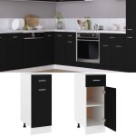 Cloud armoire de plancher  tiroir contemporain meuble bas cuisine armoire rangement de cuisine noir ...