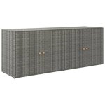 Cloud armoire de rangement jardin gris 198x555x80 cm résine tressée chynew8012811 Cloud armoire de rangement jardin gris 198x555x80 cm résine tressée chynew8012811