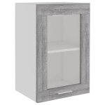 Cloud armoire vitre suspenduearmoire de cuisine meuble haut de cuisine sonoma gris 40x31x60cm bois ingnierie ...