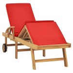 Cloud chaise longue avec coussin bains de soleil - élégant design - transat - bois de teck solide rouge ... Cloud chaise longue avec coussin bains de soleil - élégant design - transat - bois de teck solide rouge ...