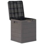 Cloud coffre de rangement extrieur - lgant design - bote de rangement de jardin 90 l marron chynew5340936 ...