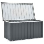 Cloud coffre de rangement extrieur - lgant design - bote de rangement de jardin gris 129x67x65 cm ...
