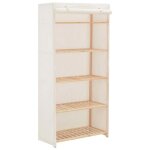 Cloud new * armoire de dressing armoire de chambre smg - blanc 79x40x170 cm tissu 78 kg 479062