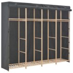 Cloud new * armoire de dressing armoire de chambre smg - gris 200x40x170 cm tissu 128 kg 384929