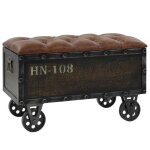 Cloud new * banc de rangement smg - malle et coffre bote de rangement bois massif et similicuir 805x41x50 ...