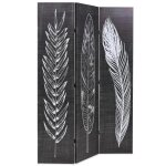 Cloud paravent intérieur - élégant design - cloison de séparation pliable 120 x 170 cm plumes noir et ... Cloud paravent intérieur - élégant design - cloison de séparation pliable 120 x 170 cm plumes noir et ...