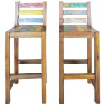 Cloud tabourets de bar lot de 2 - lgant design - bois massif de rcupration chynew5745570