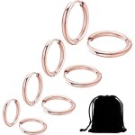Clyhon 4 paires acier inoxydable boucles doreilles anneau homme femme boucles d oreilles croleboucle ...