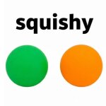 Cobye - lot de 2 balles anti - stress squishy orange & verte - balles malaxable - soulage lanxi�t� et ...