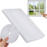 Cobye - lot de 2 moustiquaires pour fen�tres 150x130 cm avec fixation velcro autocollante ? filet anti ...