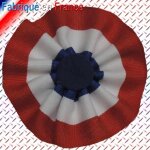 Cocarde tricolore france sans pans Ø80mm - artisanat français Cocarde tricolore france sans pans Ø80mm - artisanat français