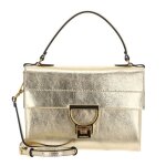 Coccinelle sac � main dor� en cuir pour femme - arlettis smooth metal handbag golden 299307