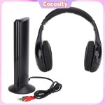 Cocosity 5 en 1 casque sans fil hifi son profond radio fm casque over ear avec monitoring pour pc tv ...