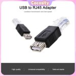 Cocosity adaptateur de prise adaptateur usb vers rj45 usb 2. 0 femelle vers connecteur mle ethernet ...