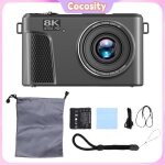 Cocosity appareil photo num�rique 8k 88mp - zoom 18x autofocus wifi - ecran orientable 3 - double lumi�re ...