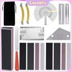 Cocosity bar de mise � niveau de guitare 18 pcs guitare luthier outil ensemble guitare barre de nivellement ...