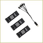 Cocosity batterie de drone avec cble de charge pour e58 drone battery set 3pcs 1200mah drone batterie ...