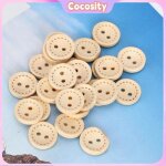 Cocosity bouton en bois lot de 100 boutons circulaires en bois  2 trous couleur bois 1 5 cm mercerie ...