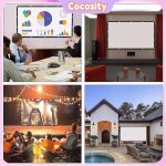 Cocosity cran de projection 16:9 cran de projecteur hd portable rideau de projection pliable en son ...