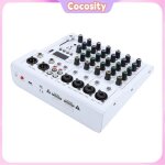 Cocosity interface sonore mini mixeur mini m�langeur de son 6 canaux contr�leur dj avec lecteur mp3 bt ...