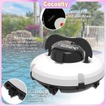 Cocosity robot nettoyeur de piscine sans fil avec fonction de stationnement automatique � double moteur ...