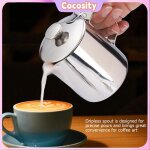Cocosity tasse à mousse tasse à café en acier inoxydable tasse lait moustisé pichet pichet avec couvercle ... Cocosity tasse à mousse tasse à café en acier inoxydable tasse lait moustisé pichet pichet avec couvercle ...