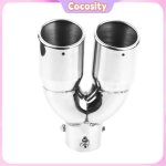 Cocosity tuyaux de queue embout d�chappement double en acier inoxydable 201 embouts de silencieux 63 ...