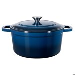 Cocotte en fonte 568 l - vevor - marmite emaill�e avec couvercle et deux poign�es - pour les fours � ...
