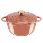 Cocotte en fonte daluminium tefal air soft light co24 24 cm terracotta Cocotte en fonte daluminium tefal air soft light co24 24 cm terracotta
