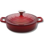 Cocotte en fonte Émaillée basse antiadhésive avec couverclerouge cerisepasse au fourmarmite tous feuxfaitout ... Cocotte en fonte Émaillée basse antiadhésive avec couverclerouge cerisepasse au fourmarmite tous feuxfaitout ...