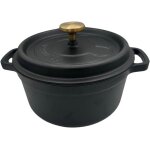 Mini cocottes noir en fonte double poign�es avec couvercle ? 358 x 355 x 245 cm ?hobby tech