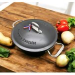 La cocotte franaise noir intense caf parisien. poignes froides diamtre 26cm