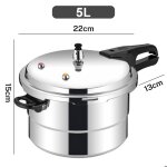 Cocotte minute 5l - autocuiseur professionnel - autocuiseur aluminium - 22cm fond - antid�flagrant - ...