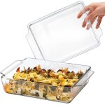 Cocotte rectangulaire avec couvercle 24x20x6cm 2l plats À lasagnes pour four cocotte en verre pour deux ... Cocotte rectangulaire avec couvercle 24x20x6cm 2l plats À lasagnes pour four cocotte en verre pour deux ...