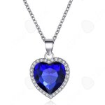 Coeur de loc�an collier en cristal �toile oc�an titanic pendentif c?ur oc�an collier c?ur d�cor� en zircon ...
