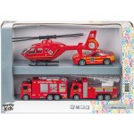 Set de v�hicules miniatures pompiers - wonderkids - ds067w - multicolore - 4 v�hicules - non toxiques ...