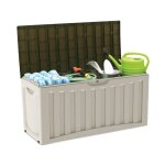 Coffre de jardin - 7house - magnum - 340 litres - résine - beige - résistant aux intempéries Coffre de jardin - 7house - magnum - 340 litres - résine - beige - résistant aux intempéries