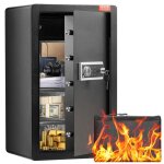 Coffre - fort à double porte 113l - vevor - avec sac ignifuge porte - clés lumière led et 2 séparateurs ... Coffre - fort à double porte 113l - vevor - avec sac ignifuge porte - clés lumière led et 2 séparateurs ...
