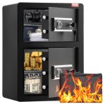 Coffre - fort à double porte 99 l - vevor - déverrouillé par clé et mot de passe - avec sac ignifuge ... Coffre - fort à double porte 99 l - vevor - déverrouillé par clé et mot de passe - avec sac ignifuge ...