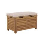 Coffre de jardin / banc bois dacacia 63l avec v�rins