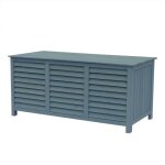 Coffre de jardin en bois macao - 130 x 64 x 60 cm - bleu ciel Coffre de jardin en bois macao - 130 x 64 x 60 cm - bleu ciel