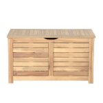 Coffre de jardin tera en bois d'acacia blanchi fsc 90x45x50 cm Coffre de jardin tera en bois d'acacia blanchi fsc 90x45x50 cm