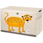 Coffre  jouets - 3 sprouts - lopard - grande capacit de stockage - couleurs douces