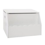 Coffre jouets biblio enfant bois blanc atmosphera Coffre jouets biblio enfant bois blanc atmosphera