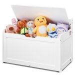 Coffre  jouets en bois - vevor - 830 x 455 x 609 mm - grand banc de rangement pour enfants - pour salle ...